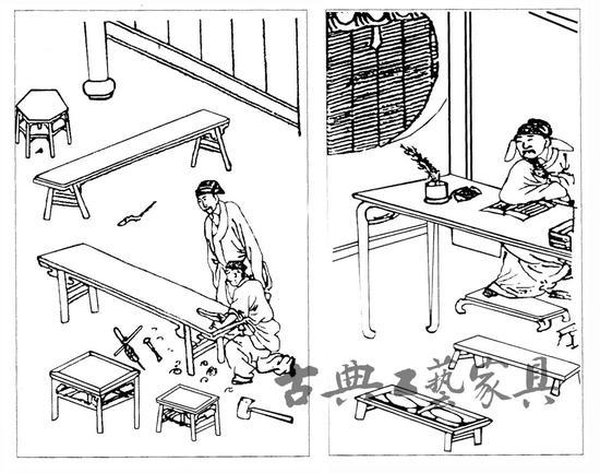 图6《鲁班经》中的家具插图