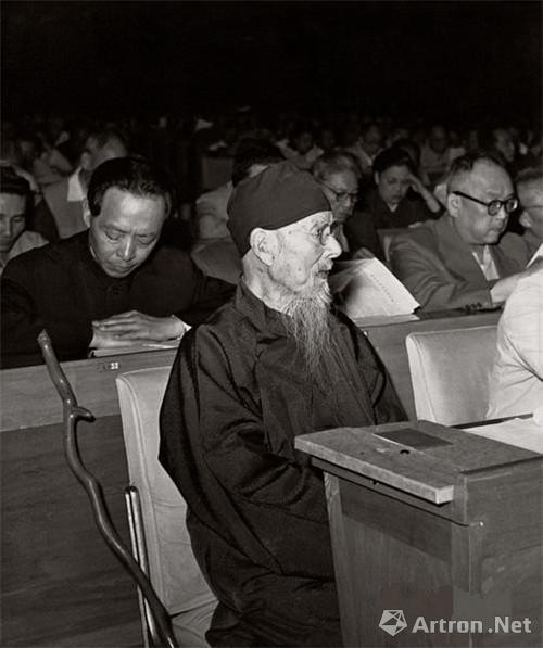 附图16、1956年6月15日,齐白石出席第一届全国人民代表大会第三次会议