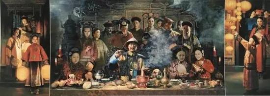 大宴组画 197×96cm 370×215cm 197×96cm
