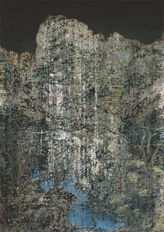 马俊《山水-047》120x80cm布面丙烯油画2013