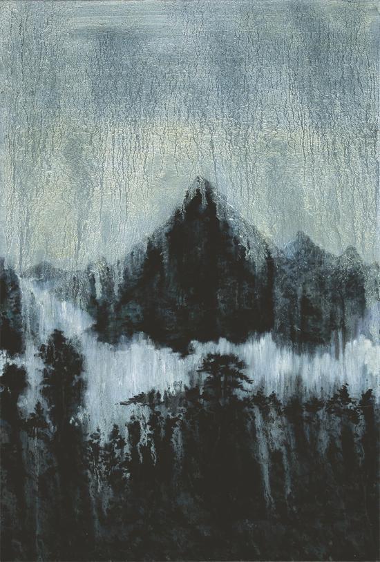 马俊《山水-049》120x80cm布面丙烯油画2013
