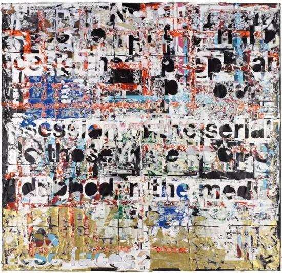 马克·布拉德福德(MarkBradford), 《Rat Catcher of Hamelin III 》,2011。图片: courtesy Phillips。