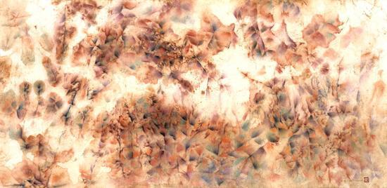 《炒墨-18》68 x138cm,2015年