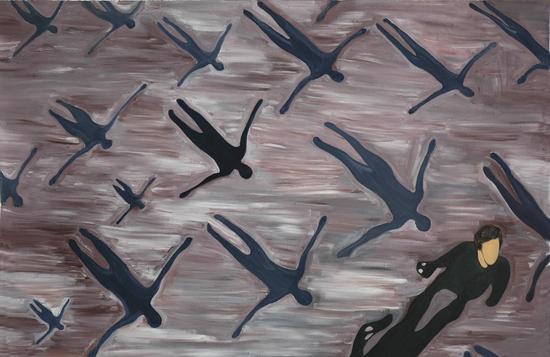 多兰娜 《迎面》 Confront 100x120cm 布面油画 Oil on canvas 2016