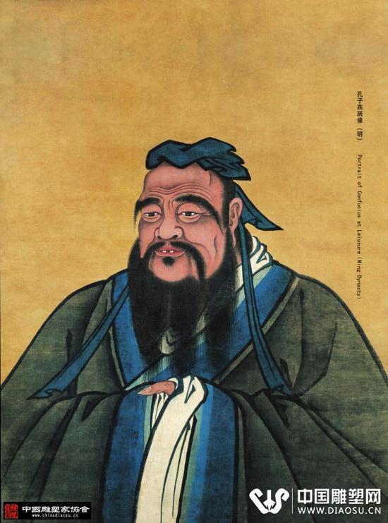 孔子行教像(清 佚名)
