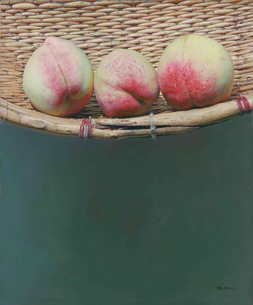 潘洵《三寿图》布面油画60x50cm2013年