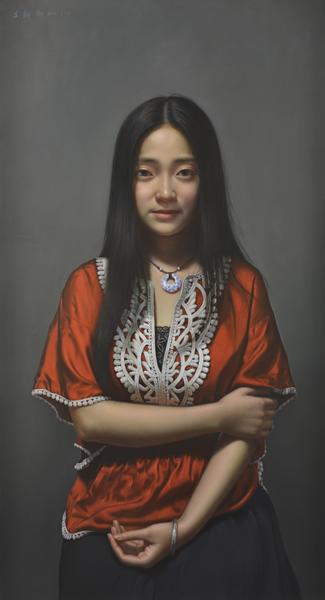 苏新《红》110x60cm 2016年。