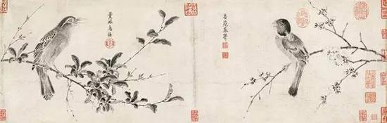 刘益谦藏 北宋 宋徽宗 赵佶 写生珍禽图卷 (局部)