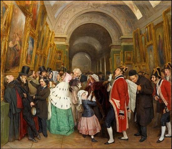 Francois-Auguste Biard, Four O’Clock at the Salon, Salon of 1847。 Oil on canvas。