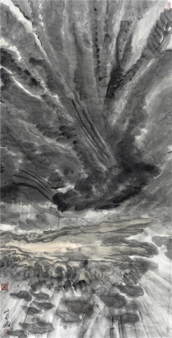 流云碎No.2 136×70cm 纸本水墨 2012