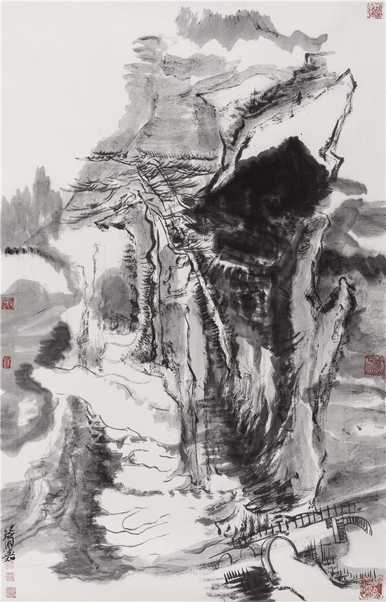 流云碎No.4 145×94cm 纸本水墨 2012