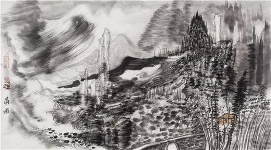 咏游间No.7 60×105cm 纸本水墨 2008