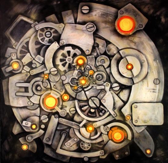 李季-永动机#夜核(昼)-综合材料-150x150-2013