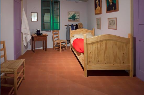 梵·高在阿尔勒的卧室还原。图片:Courtesy of Van Gogh Museum in Amsterdam