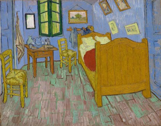 文森特·梵·高,《卧室》(The Bedroom,1889)。图片:courtesy Art Institute of Chicago