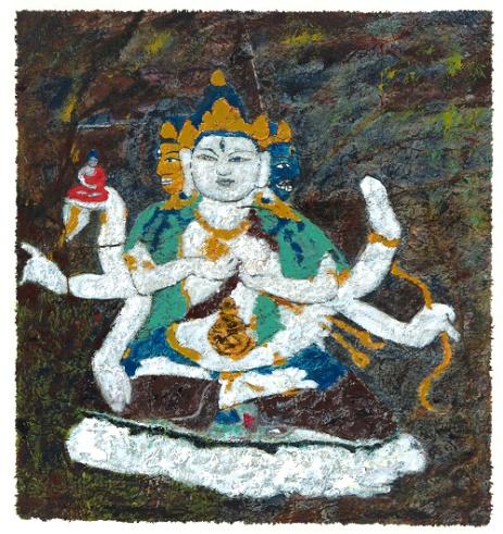 心灵佛光之一二八50*75cm 藏纸 2016年