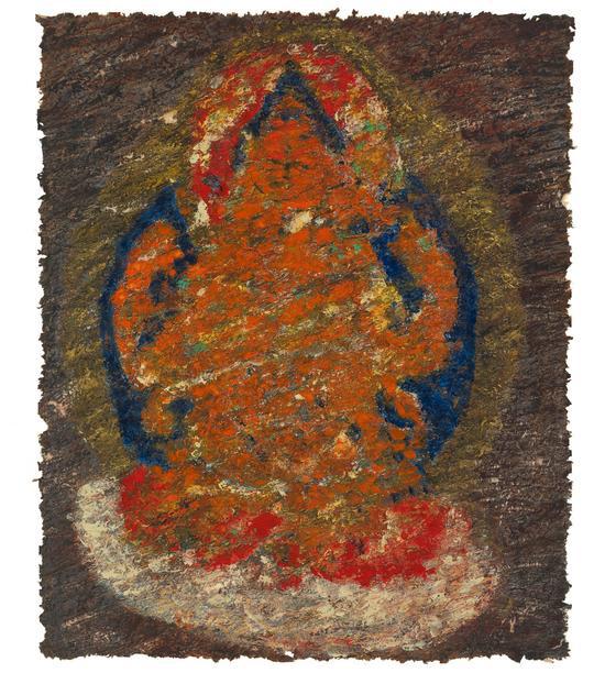 心灵佛光之一三0 62*75cm 藏纸 2016年