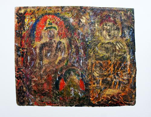 心灵佛光之十二 38*31cm 藏纸 2013年