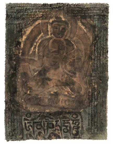 心灵佛光之一二三48*37cm 藏纸 2016年