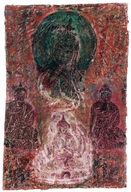 心灵佛光之一二七 50*75cm 藏纸 2016年