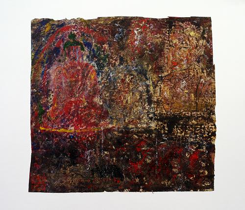 心灵佛光之一0三 35*33cm 藏纸 2012年