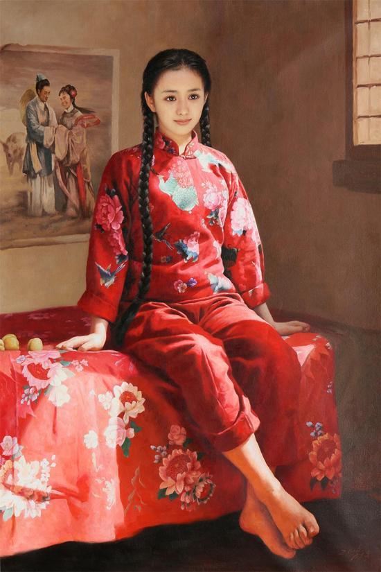 七夕的传说 2016年作 李成旭 功勋艺术家 布面油画150×100cm起拍价 RMB:20,000