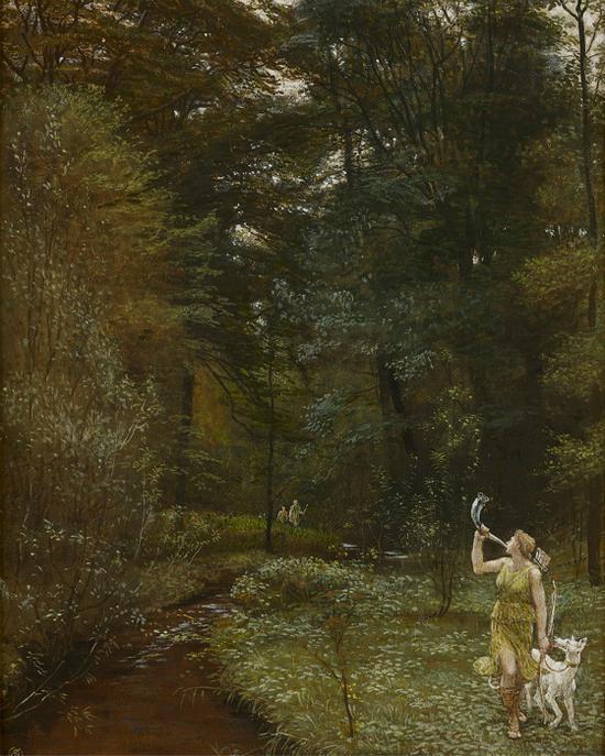 沃尔特·克兰(Walter Crane)的《黛安娜》(Diana)(1881年) 图片来源:私人收藏