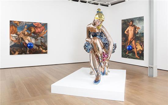 杰夫·昆斯同名个展现场。图片来源于阿尔曼·瑞奇画廊官网