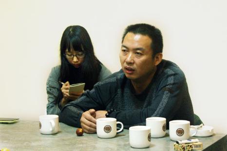 参展艺术家虞敏先生在研讨会发言
