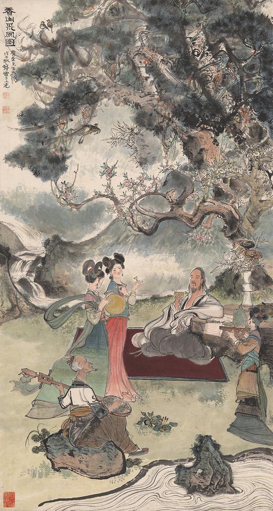 2016西泠秋拍 程十髪 香山采风图180×96.5cm