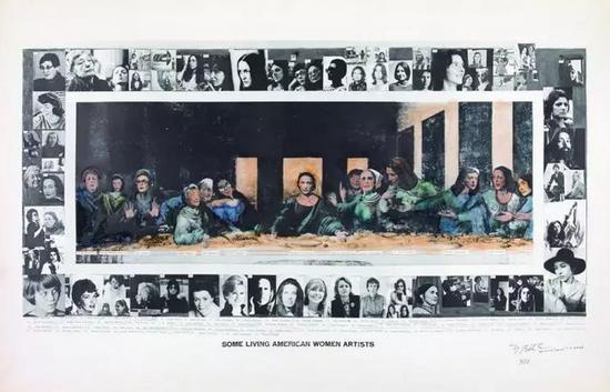 《一些生活在美国的女性艺术家最后的晚餐》,玛丽·贝丝·爱迪生,1972年