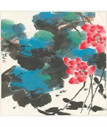 陈天限量版画《红荷》