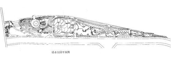 活水公园平面设计图,资料来源:邓乐