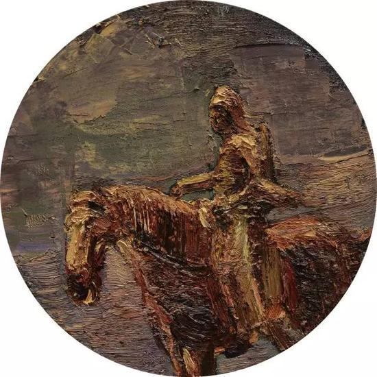 孟新宇《秋风》50x50cm 布面油画 2016