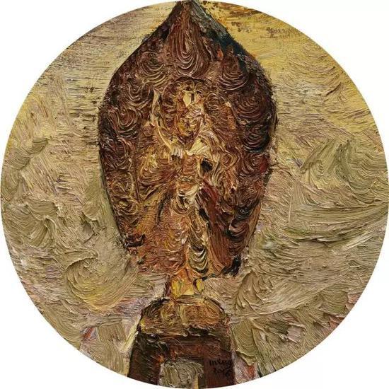 孟新宇《早春》50x50cm 布面油画 2016