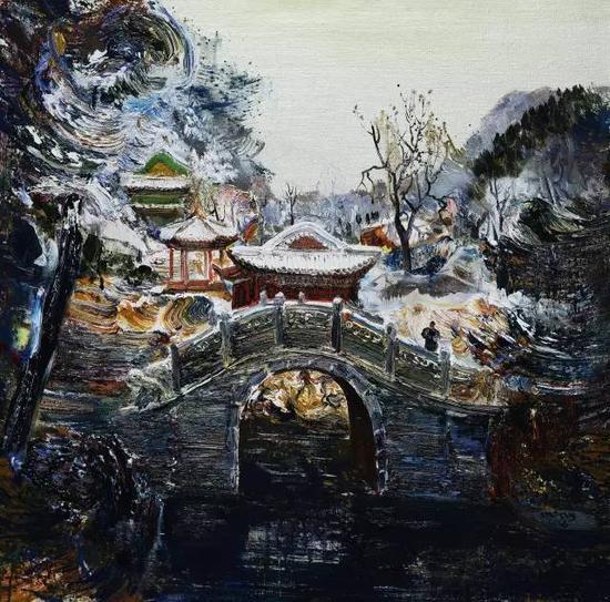 孟新宇《冬》100x100cm 布面油画 2016