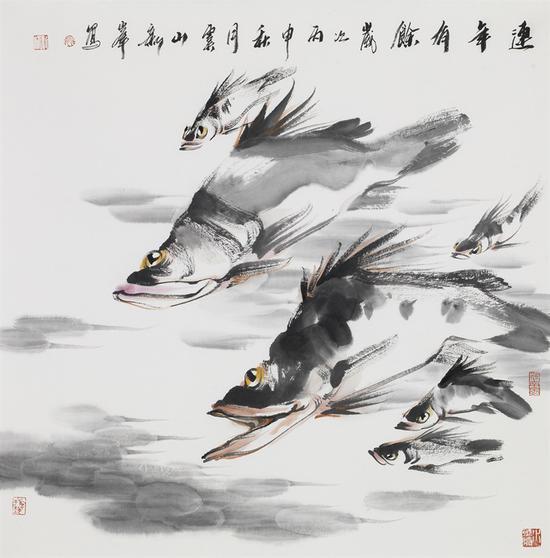 姚新峰 连年有余 68cm×68cm
