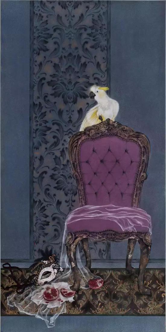 李娜 《晚宴3》 180cmx90cm 纸本综合 2013