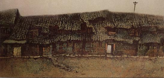 三月(1988年)漆画
