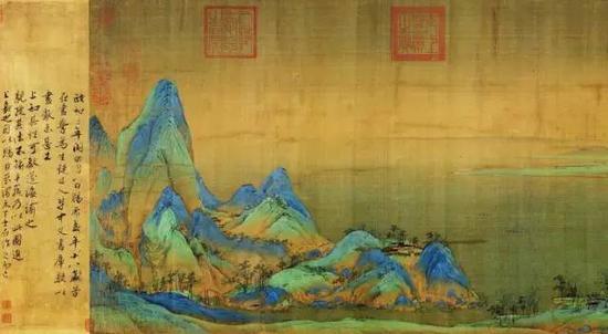 北宋王希孟《千里江山图卷》(局部) 故宫博物院藏