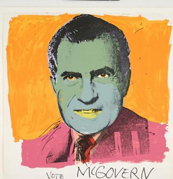 安迪•沃霍尔作品, 《为麦戈文投票》(Vote McGovern),1972年。