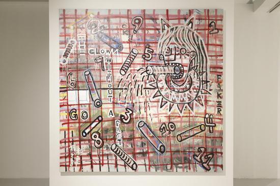 中国当代艺术家奶粉Zhou作品《没有过去的小丑》
