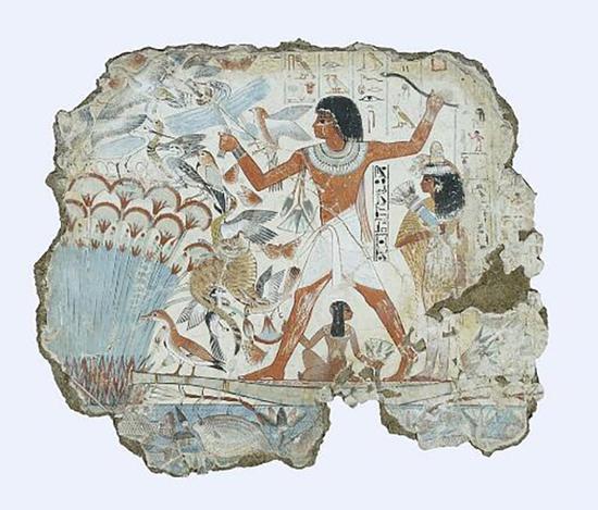 古埃及坟墓中的壁画 c.1350 BC,收藏于大英博物馆