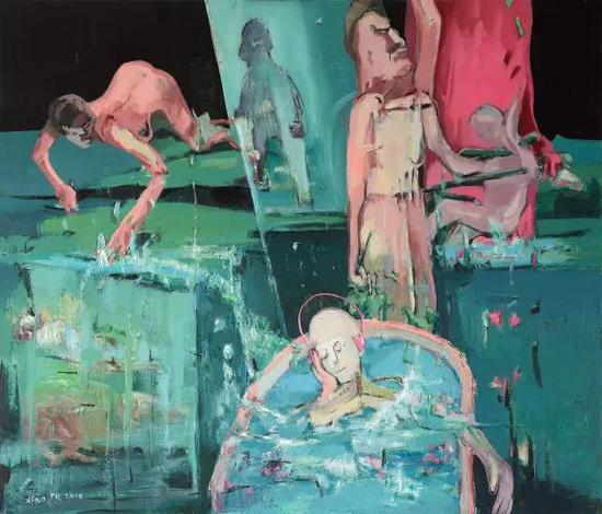萧煜作品 《与非意识意象对话-玻璃盒子系列-ON.2》185X158cm 2012