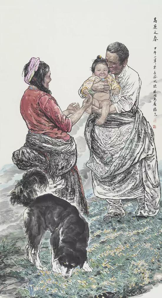 高原之春 180×98cm 2013年作
