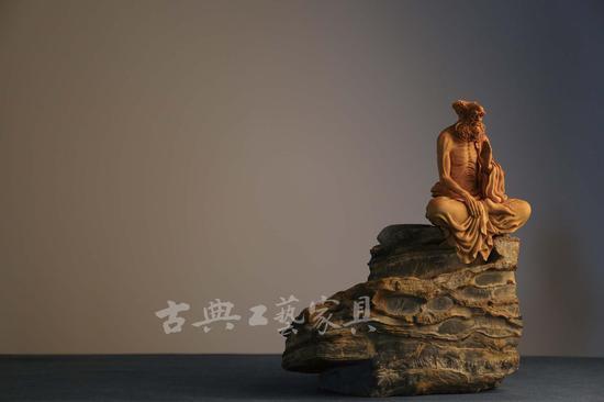 达摩祖师(黄杨木)