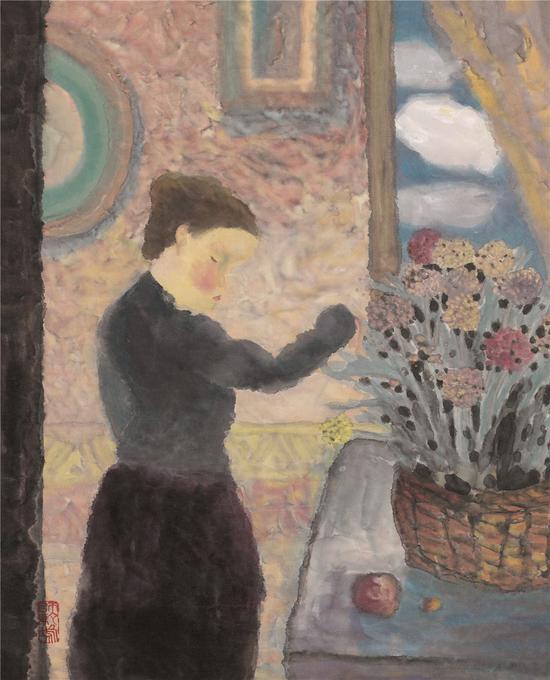 小芳 2002 40X32.5cm 纸本设色