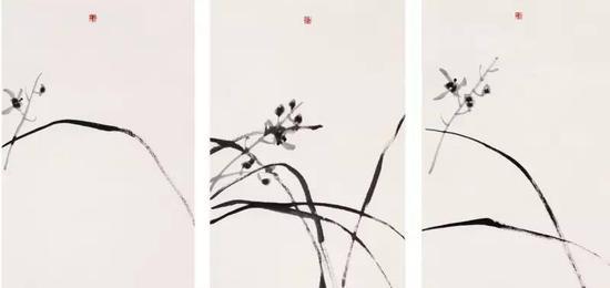 《一花一世界》,纸本水墨,69cm×46cm,2014年