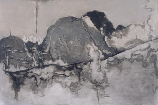 灰色1号 布面油画 130×194cm 2012年
