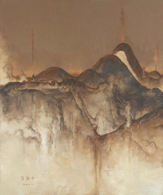 灰色9号 布面油画 180×150cm 2012 年